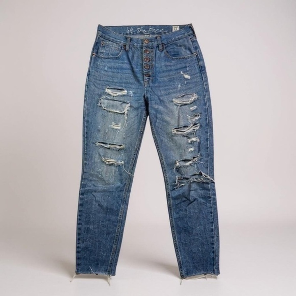 We The Free High Rise Distressed Boyfriend Jeans